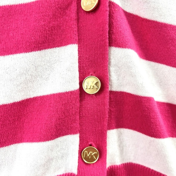Michael Kors Pink and White Striped Women's Top - Picture 3 of 4